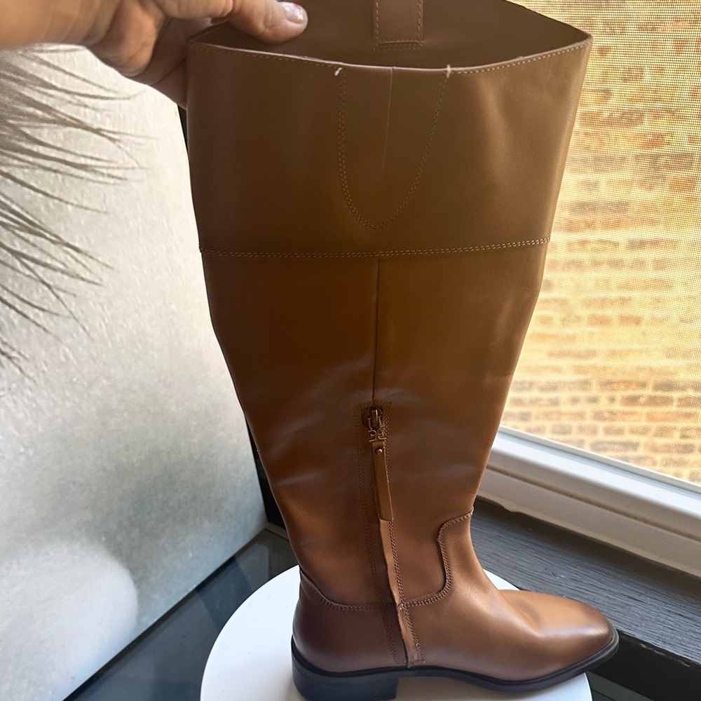 🌸SAM EDELMAN🌸 Drina Ath Whisky Almond Toe Knee High Riding Boots Size: 6 - Picture 6 of 16